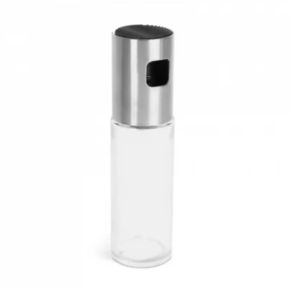 BBQ olaj- és ecetpermetező spray – rozsdamentes acél és üveg, 100 ml – precíz adagolás és stílusos dizájn