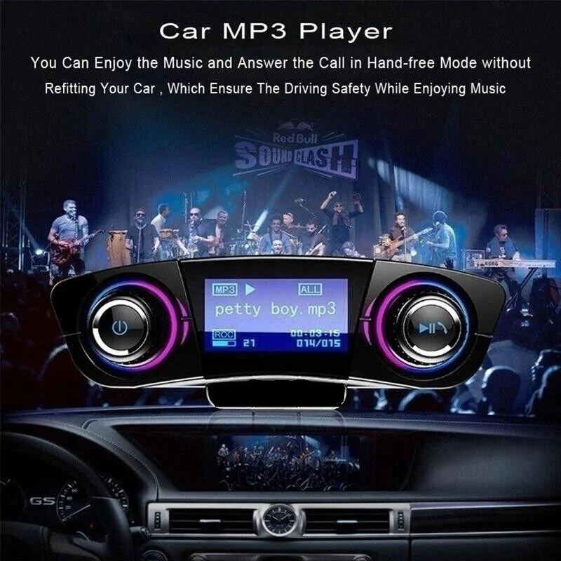 Autórádió formájú 3in1 FM Transmitter, MP3-lejátszó és Bluetooth kihangosító