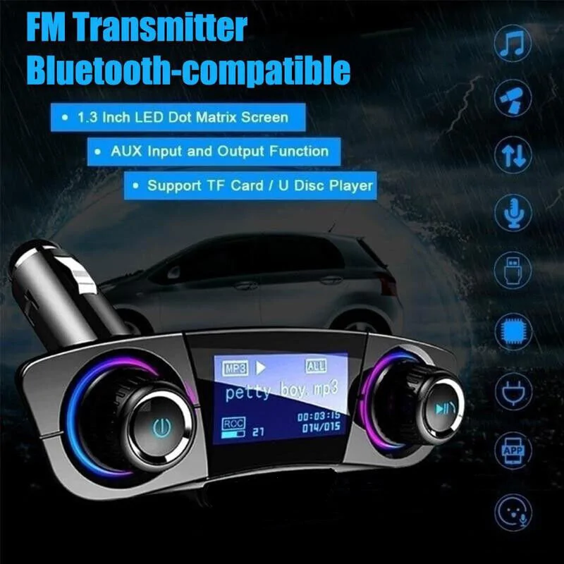 Autórádió formájú 3in1 FM Transmitter, MP3-lejátszó és Bluetooth kihangosító
