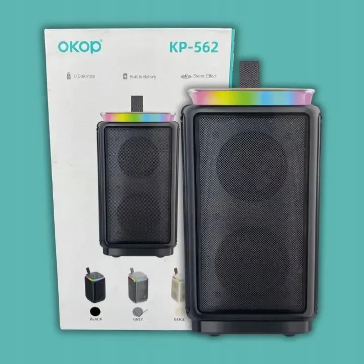 KP-562 360° vízálló hangszóró /BT,LED,akksi/