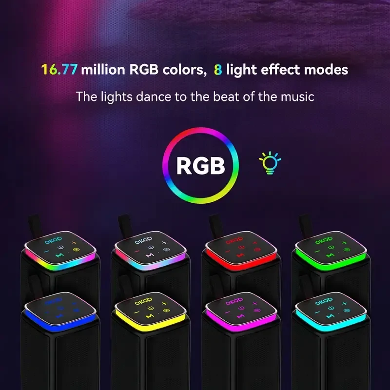 KP-562 360° vízálló hangszóró /BT,LED,akksi/