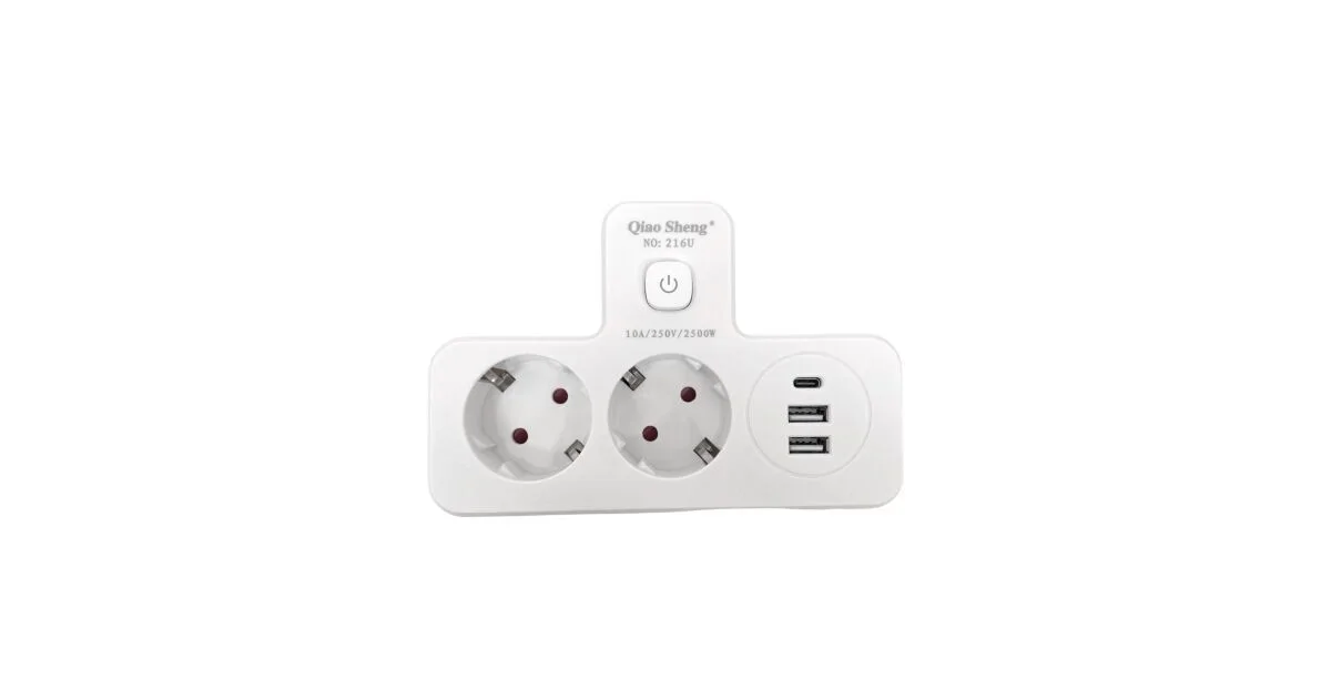 3in1 220V elosztó + USB töltő + éjjeli lámpa