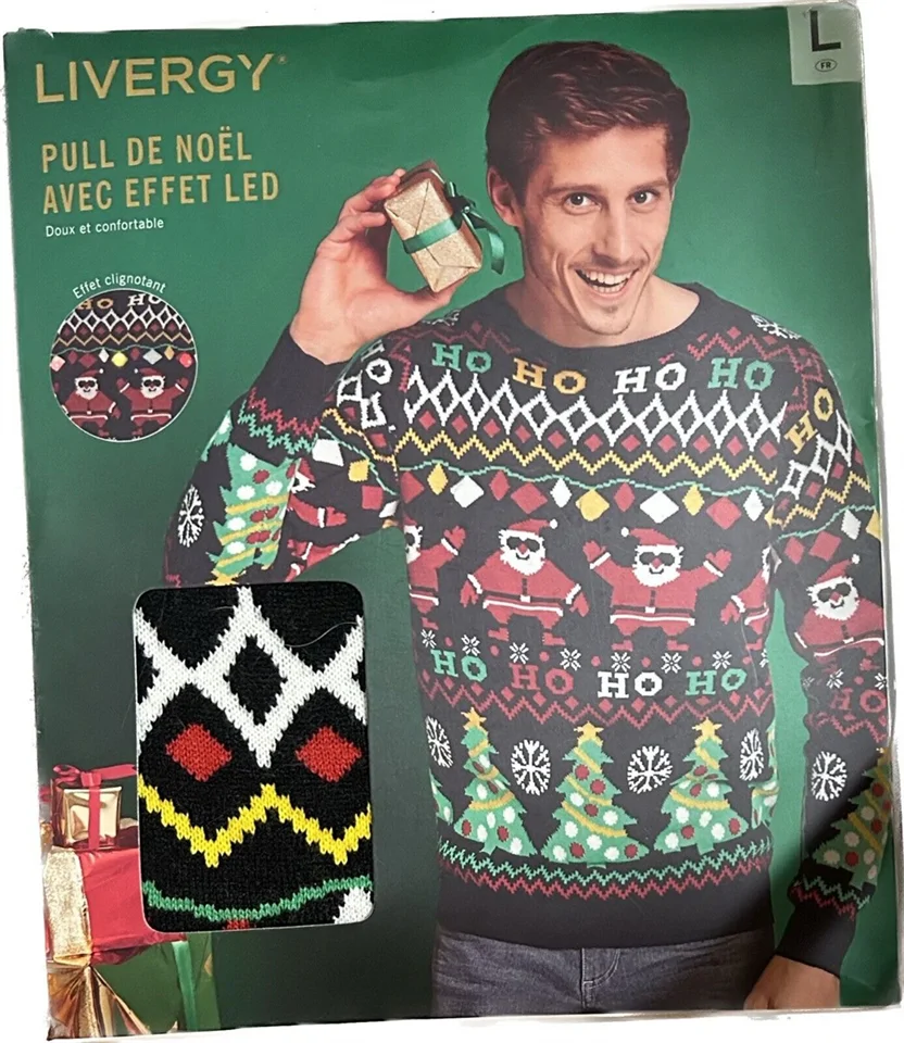 Karácsonyi világítós, zenélős pulcsi