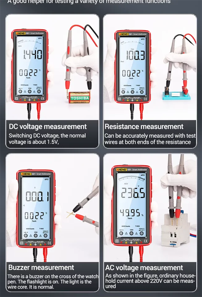ANENG 681 LCD feszültség és voltmérő multiméter