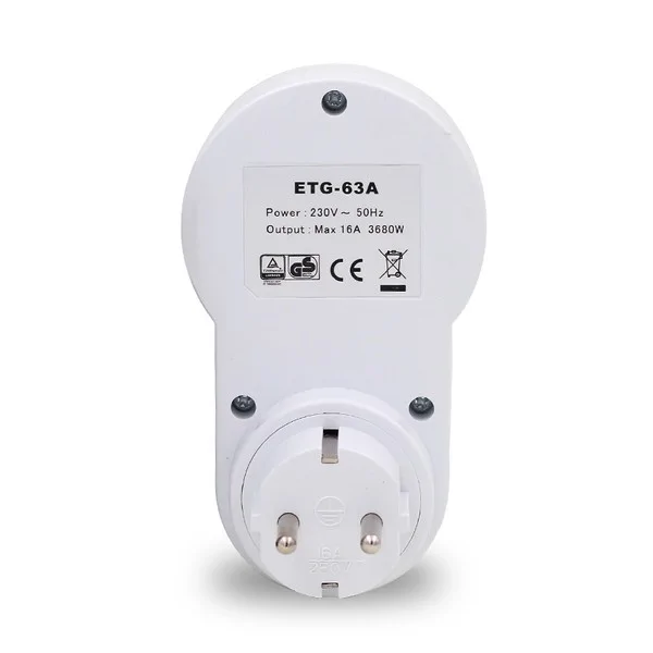 ETG-63A digitális időkapcsoló / időzíthető konnektor