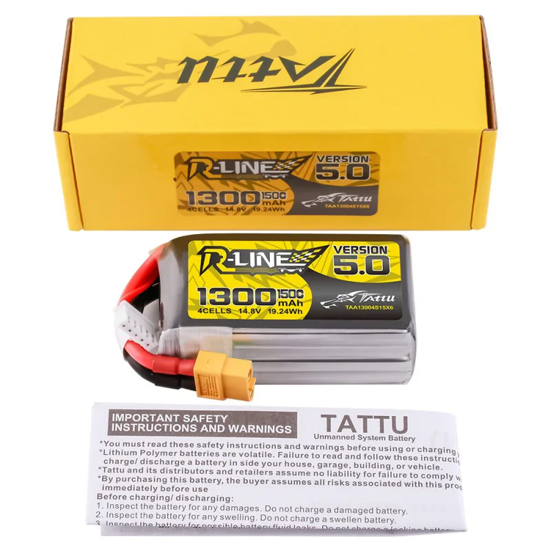 Tattu R-Line 5.0 1300mAh 14.8V 150C akkumlátor
