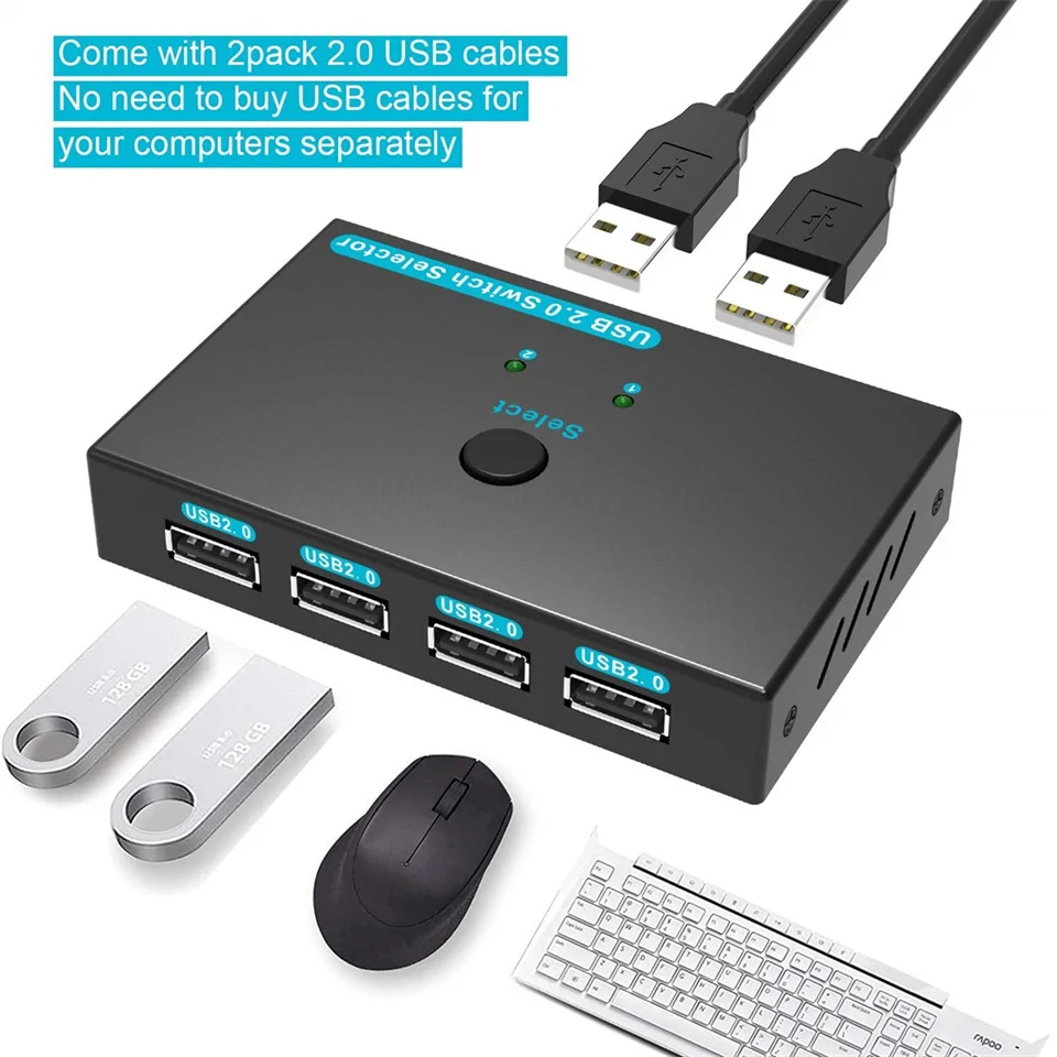 SGEYR 4 Ports USB 2.0 Switch (2-in-4-out)