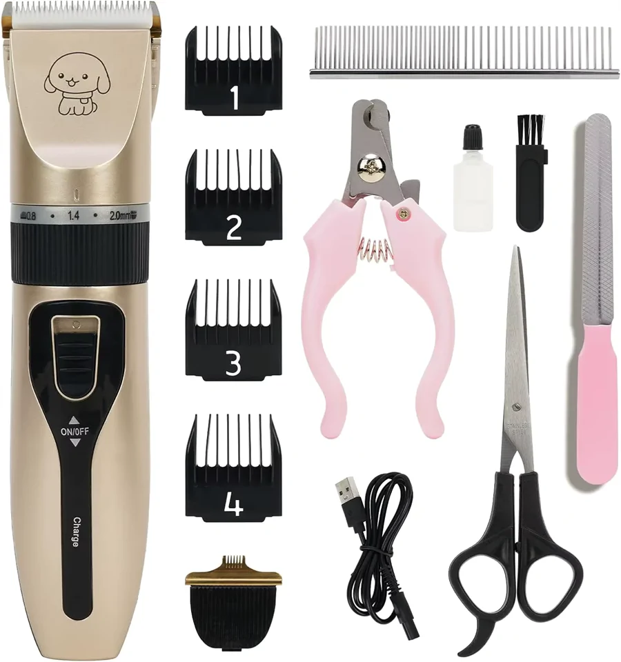 Akkumulátoros kisállat trimmer kit 