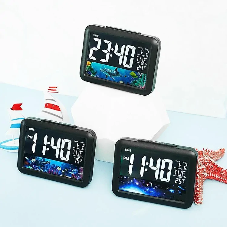 7002WJ színes LCD kijelzős LED óra