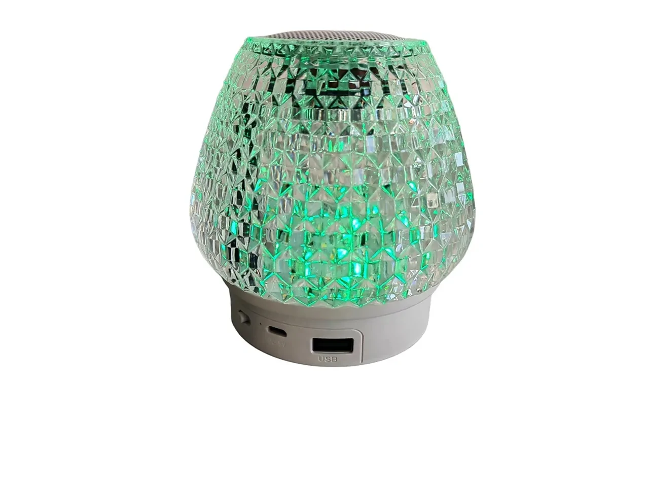 GIBOX G5S 2in1 kristály alakú okos lámpa - USB-ről tölthető, felakasztható party lámpa Bluetooth hangszóróval