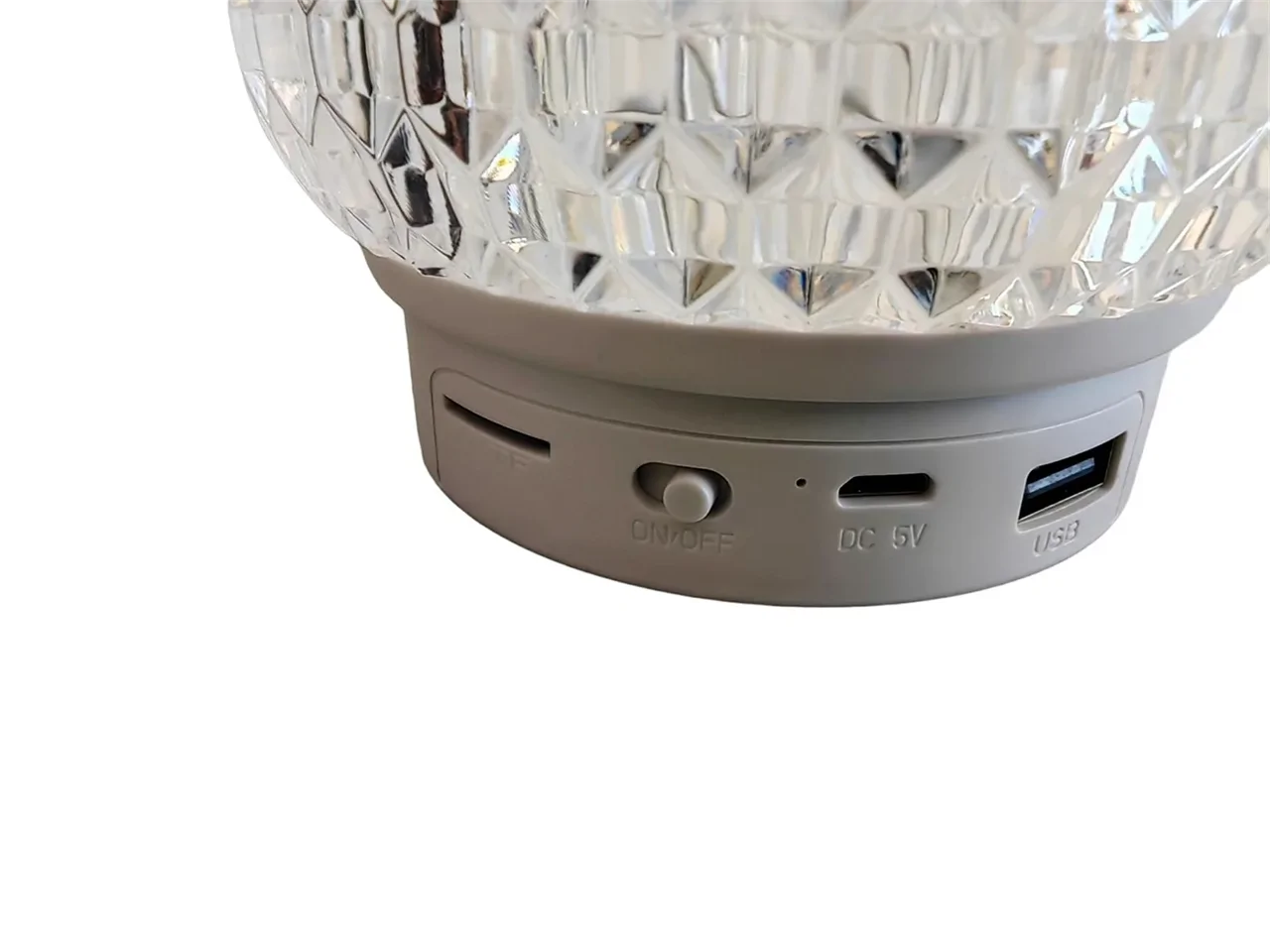 GIBOX G5S 2in1 kristály alakú okos lámpa - USB-ről tölthető, felakasztható party lámpa Bluetooth hangszóróval