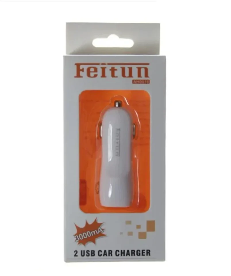 Feitun 2 USB autós szivargyújtó töltő 3000A AH0030