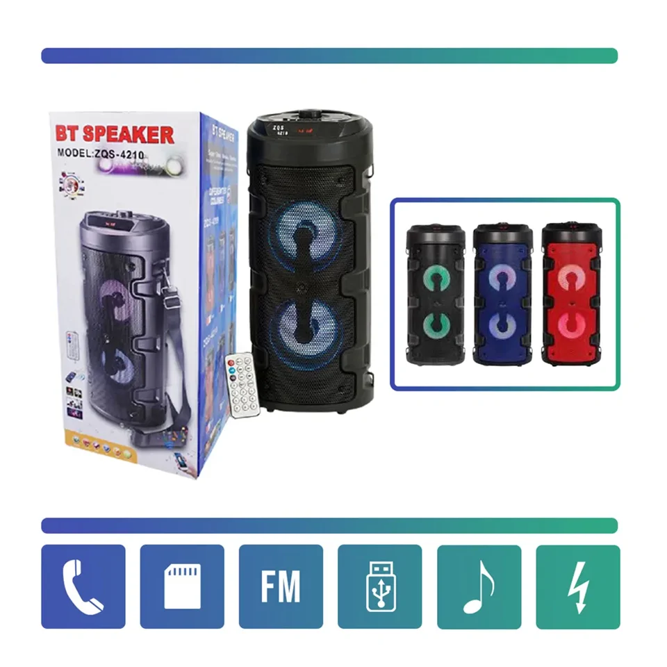 Hordozható bluetooth multimédia lejátszó 12W TF ZQS-4210(BBJH)