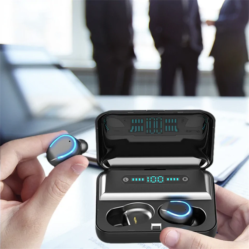 F9 TWS vezeték nélküli  Bluetooth fülhallgató akkus töltődobozzal