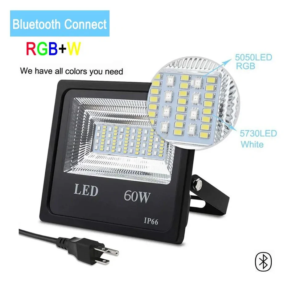 RGB színes telefonról irányítható LED reflektor/Party reflektor - 60W