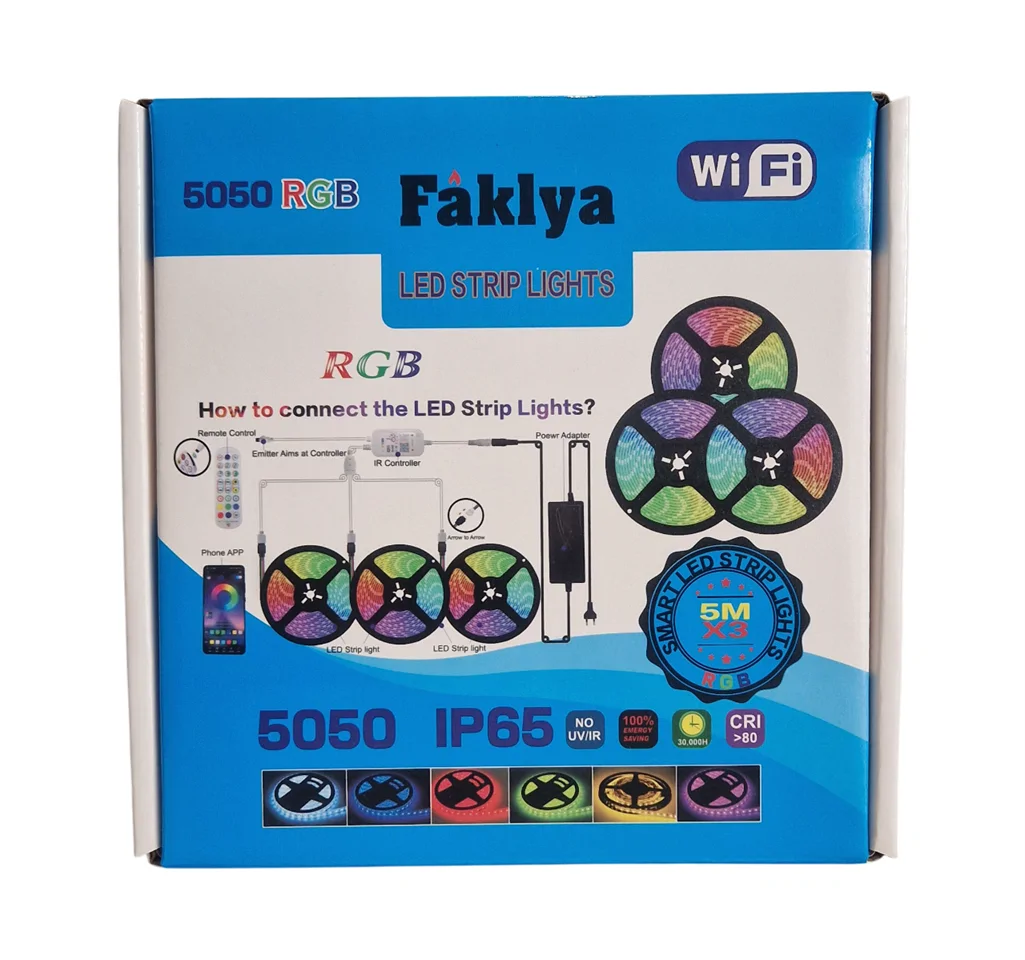 Fáklya színváltós WiFi RGB LED szalag