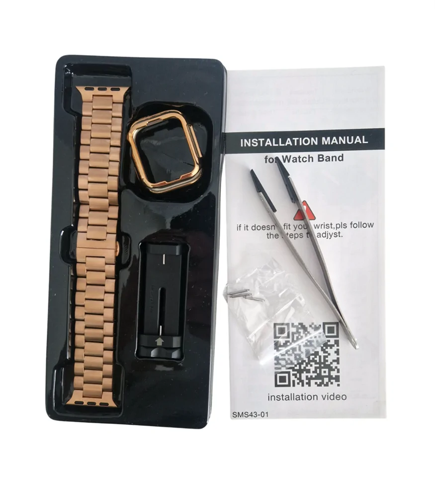 OULUOQI Apple Watch fém szíj