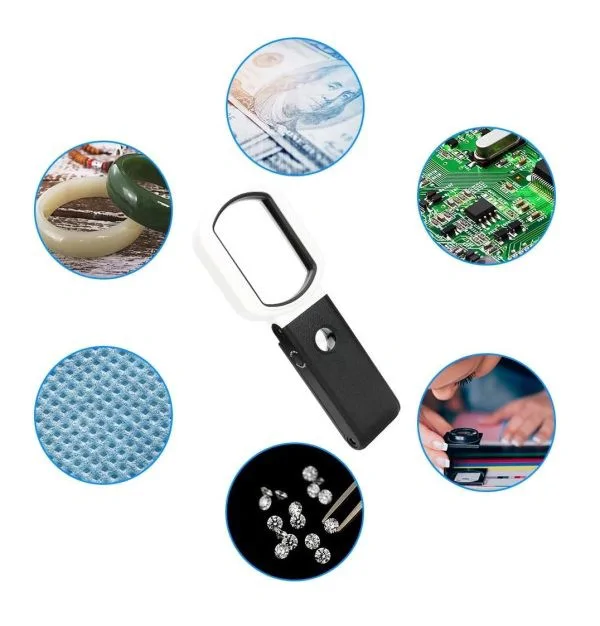 25x óriás kézi nagyító olvasáshoz LED világítással