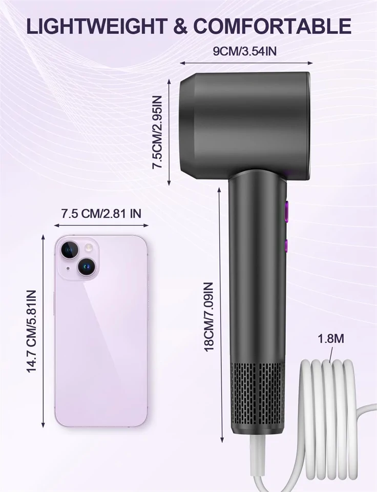 Nagy sebességű hajszárító