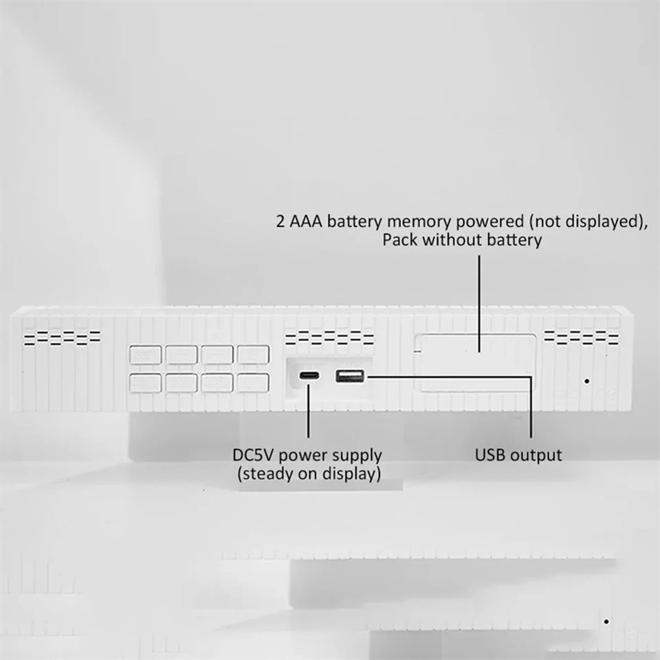 Digitális LED ébresztőóra ritmusra villogó LED sorral