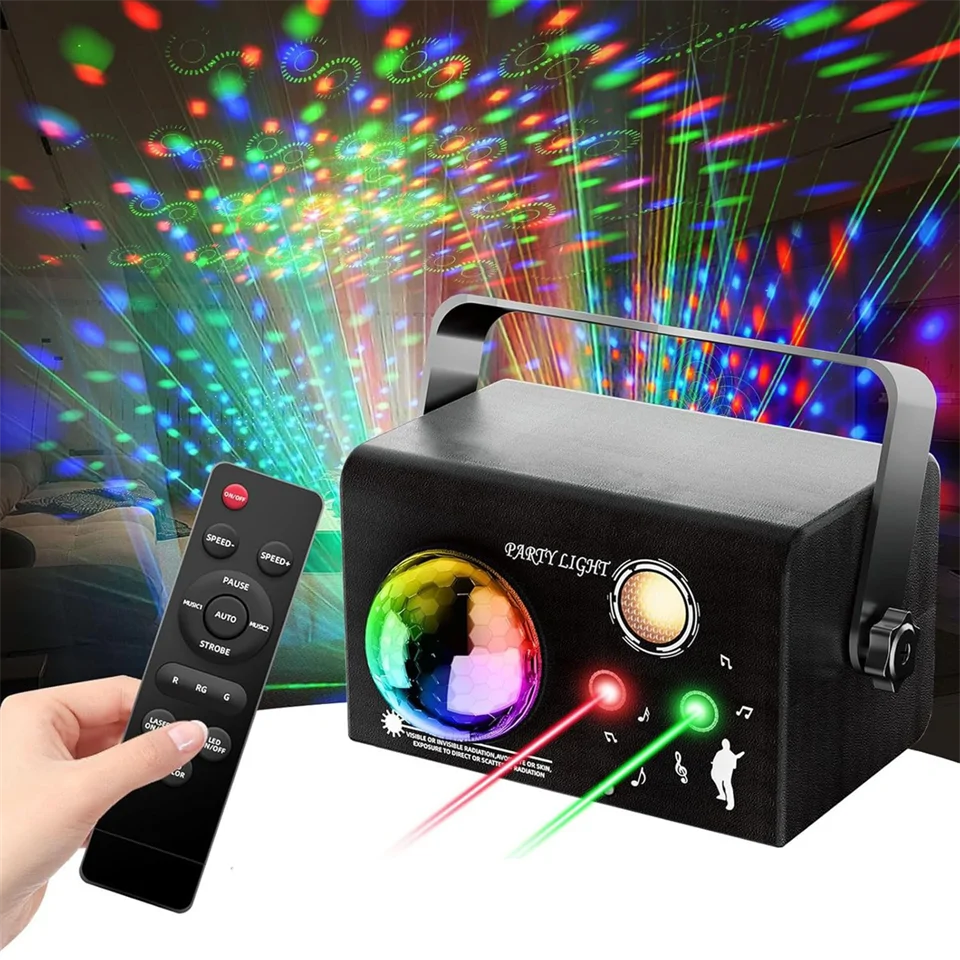 EMS-45 3in1 lézer+LED party fény távirányítóval		