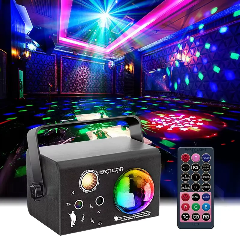 EMS-45 3in1 lézer+LED party fény távirányítóval		
