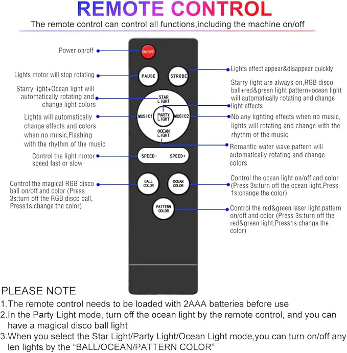 5in1 party fény projektor