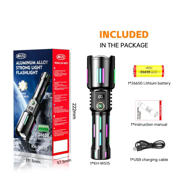 KH-W515 nagy fényerejű elemlámpa