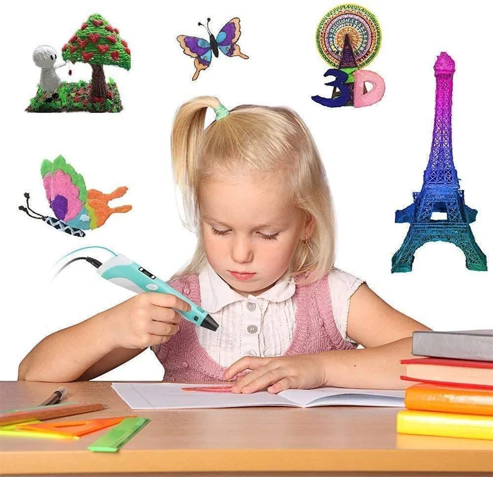 Kreatív 3D nyomtató toll térbeli rajzok készítéséhez