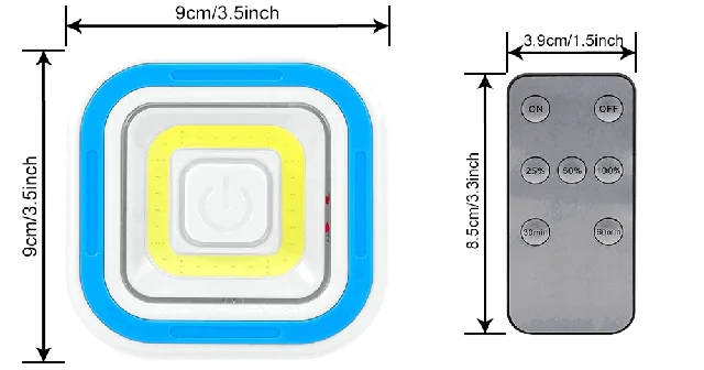 Vezeték nélküli COB LED lámpa szett távirányítóval