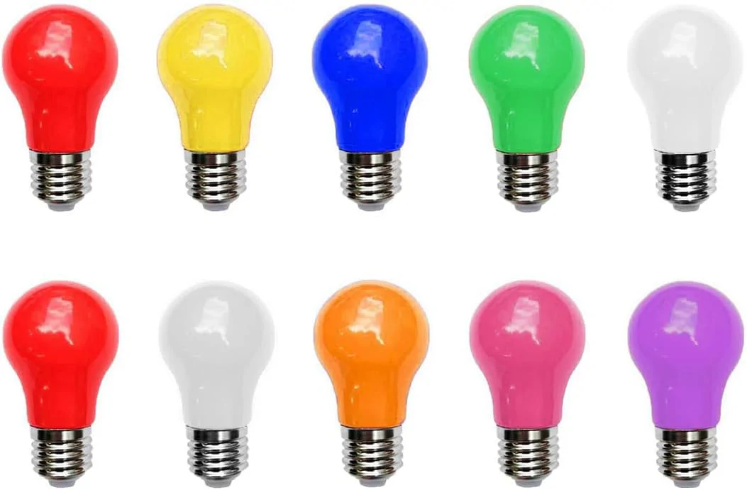 Színes E27 izzók készlet (10 darab)