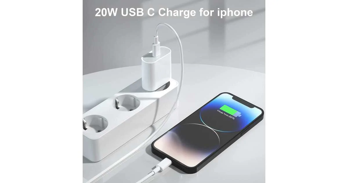 USB-C 20W gyors töltő + 1 méter Lightning kábel