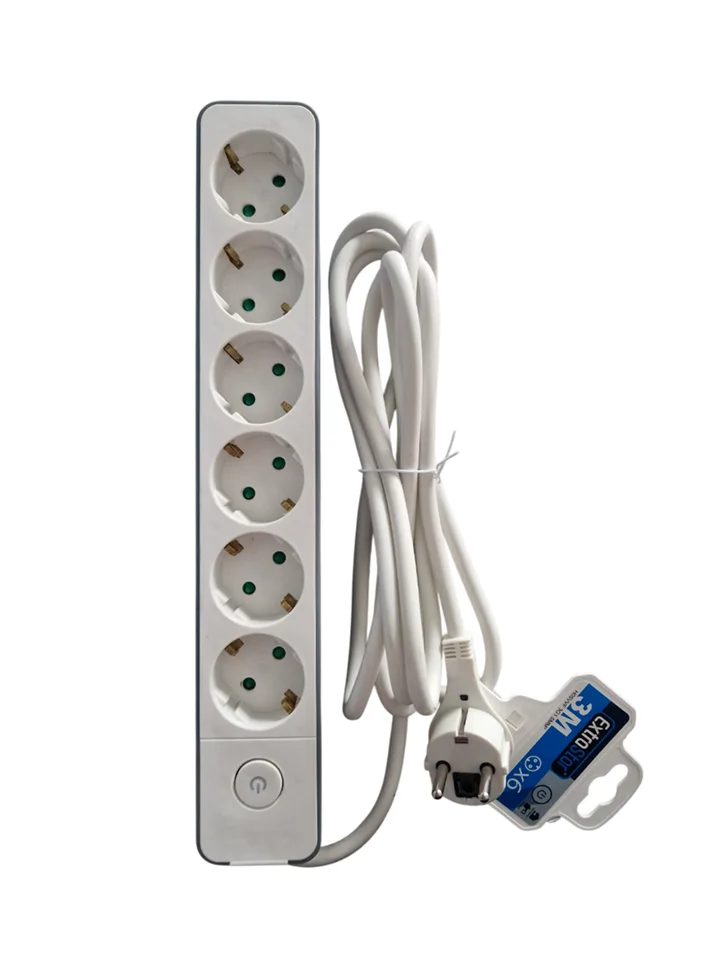 6-os 220V elosztó kapcsolóval