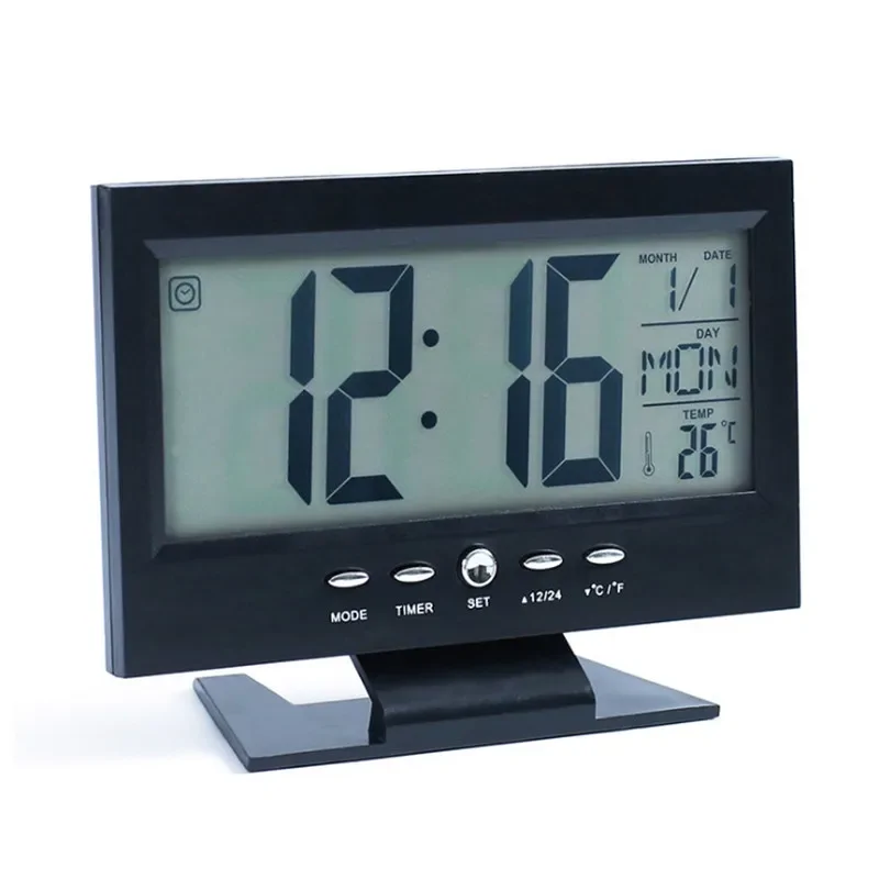 DS-8082 digitális óra LCD kijelzővel, hangvezérléssel