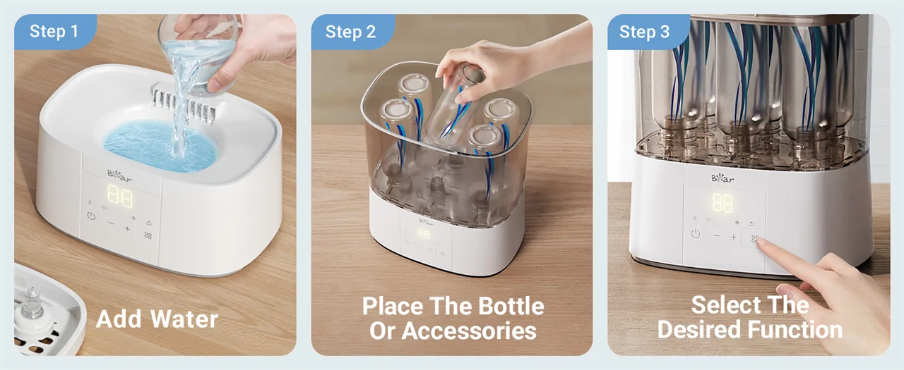 BEAR 4in1 cumisüveg sterilizáló + szárító