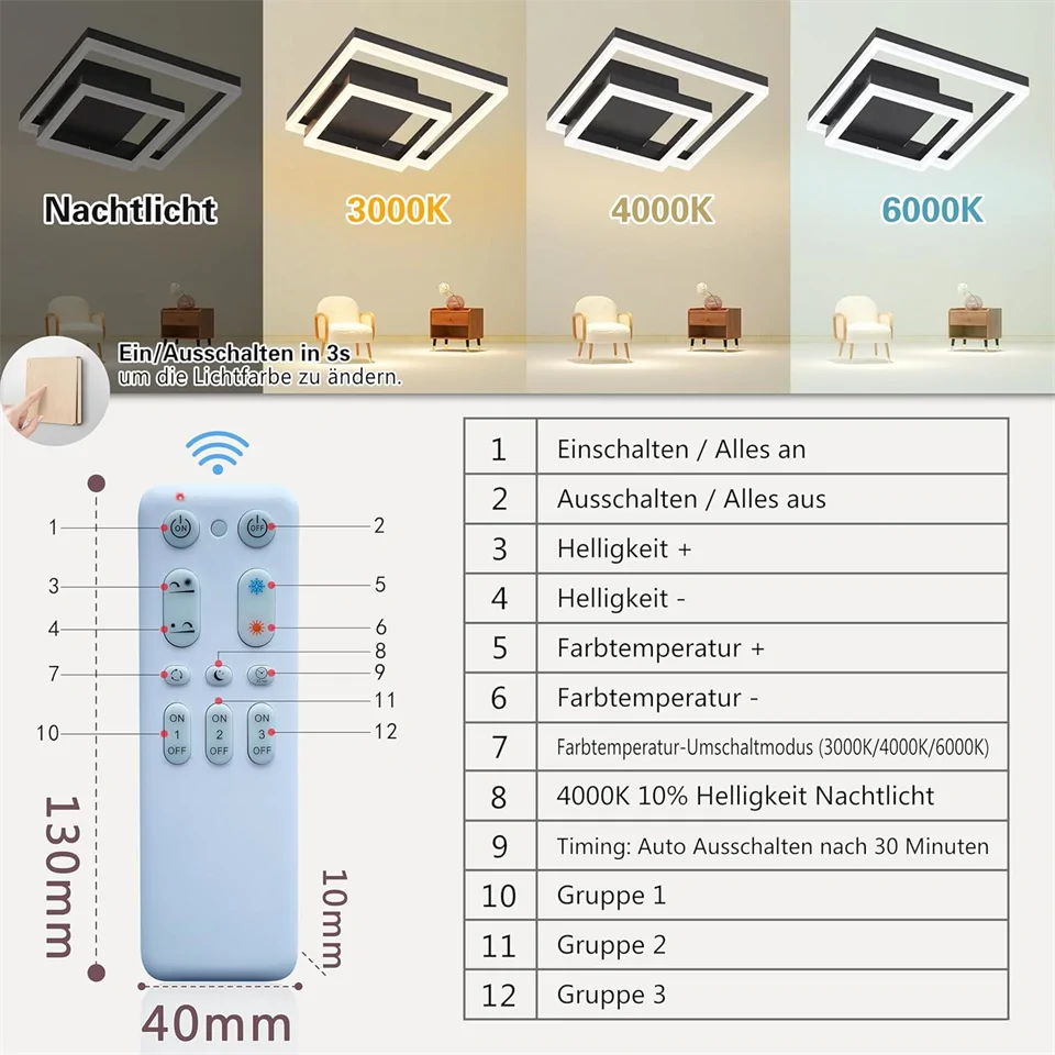 Fa mennyezeti LED lámpa 30W