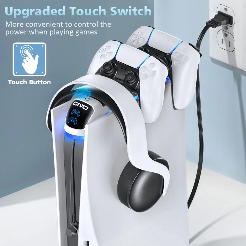 OIVO dual konzoltöltő és fejhallgató állvány (IV-P5252)