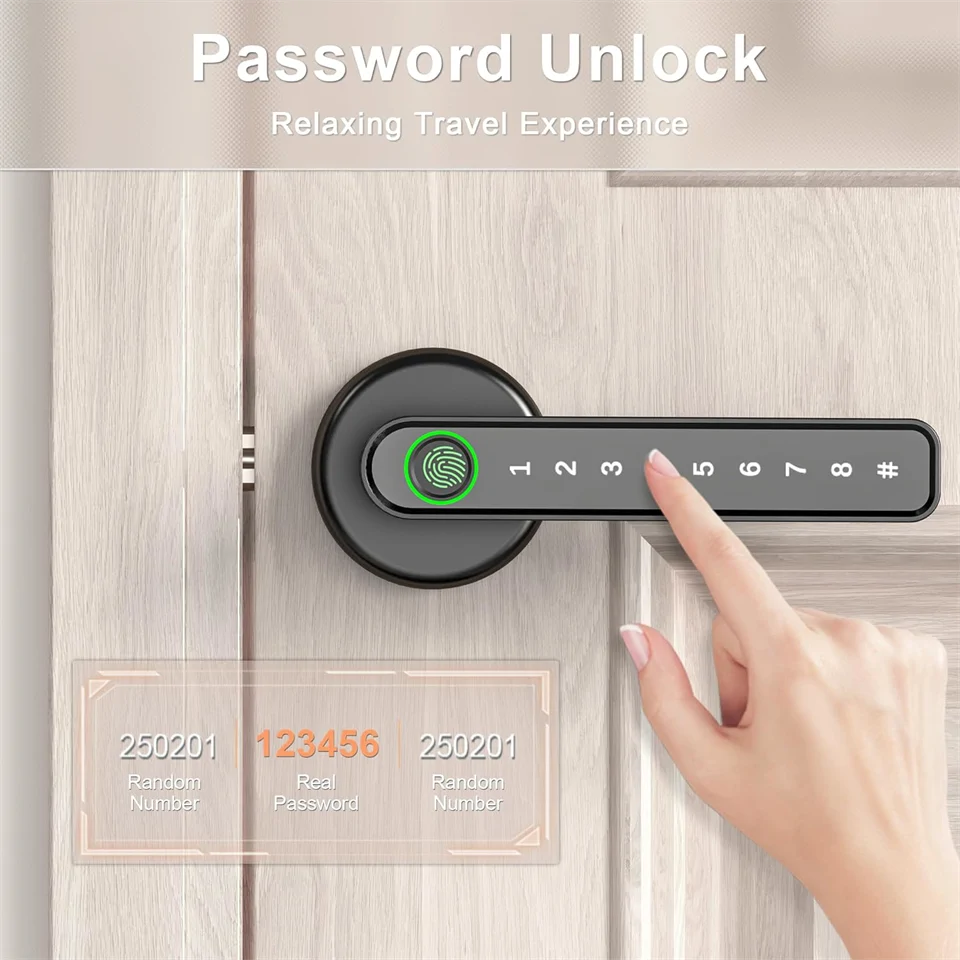 Wokesi TY190 Smart Lock /ujjlenyomat, jelszó, kulcs/