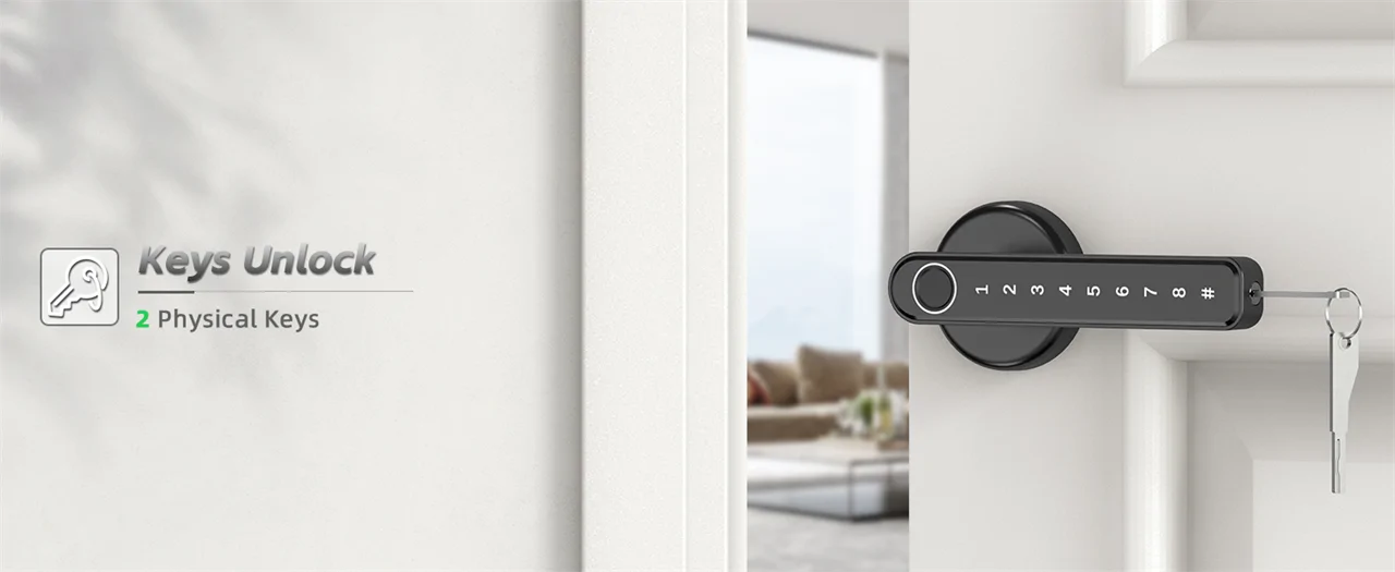 Wokesi TY190 Smart Lock /ujjlenyomat, jelszó, kulcs/