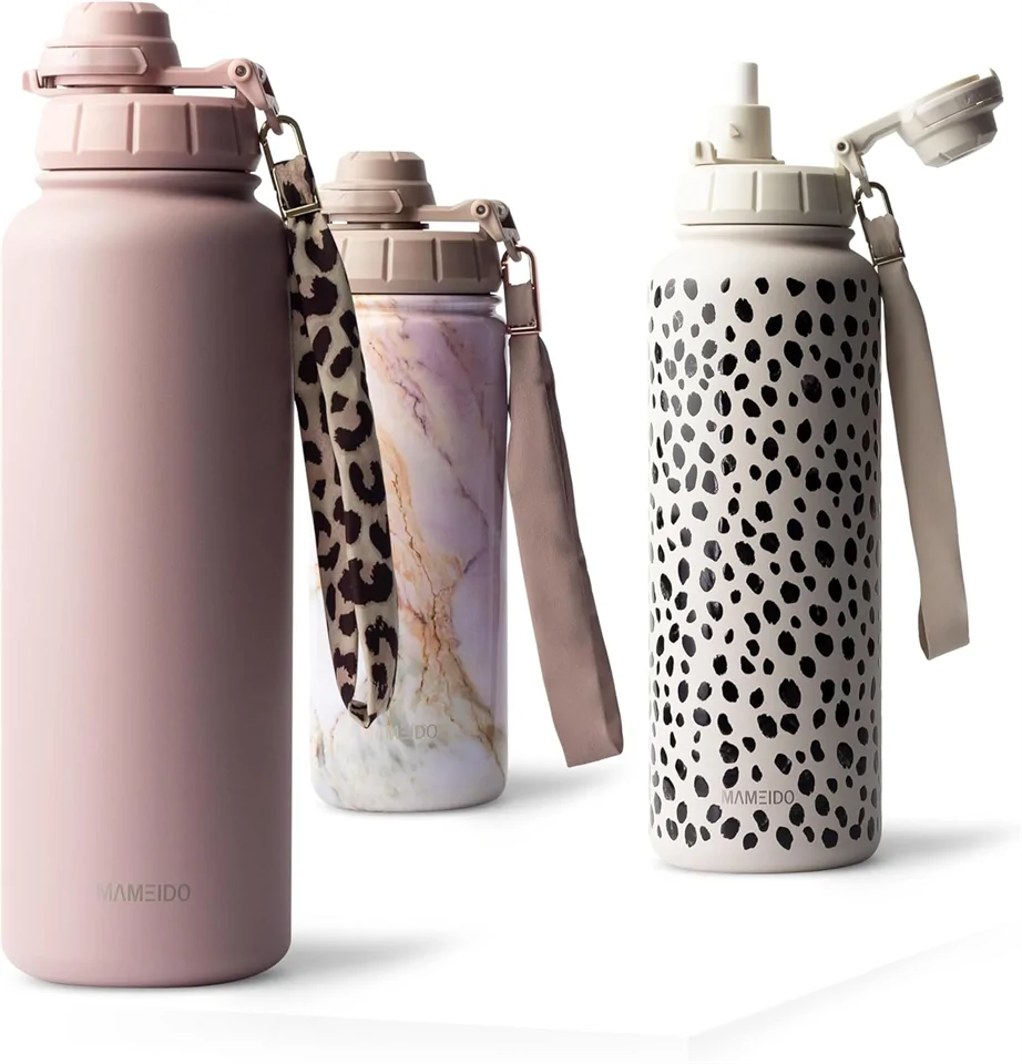 MAMEIDO thermo kulacs szívószállal 700 ml