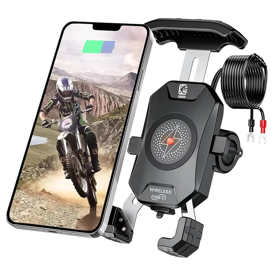 Kewig M14-Α1 motoros és biciklis telefontartó és Qi töltő