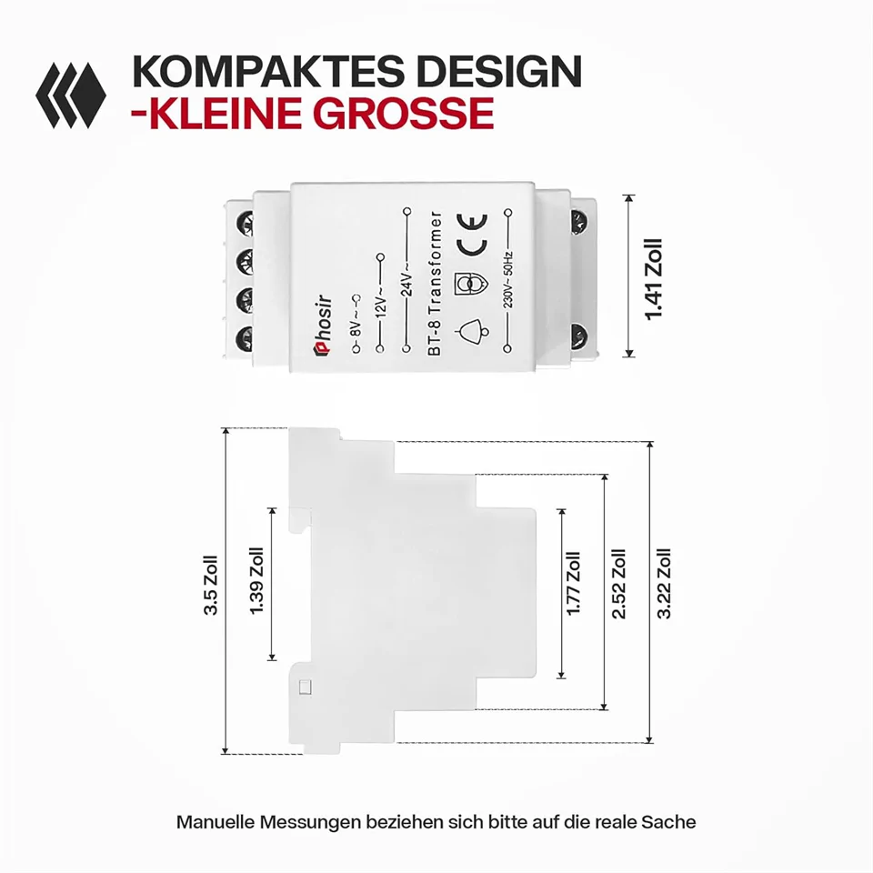 Phosir BT-8 csengőtrafó 8-24 V