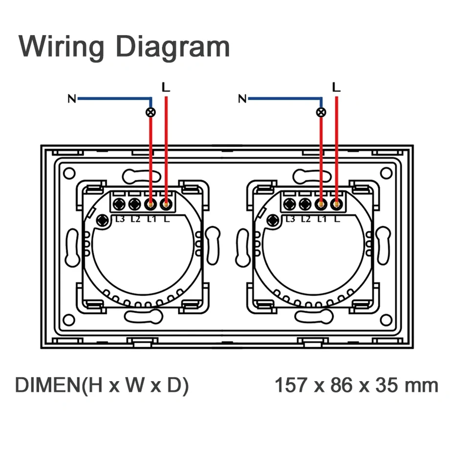 Bseed dupla fali érintőkapcsoló háttérvilágítással