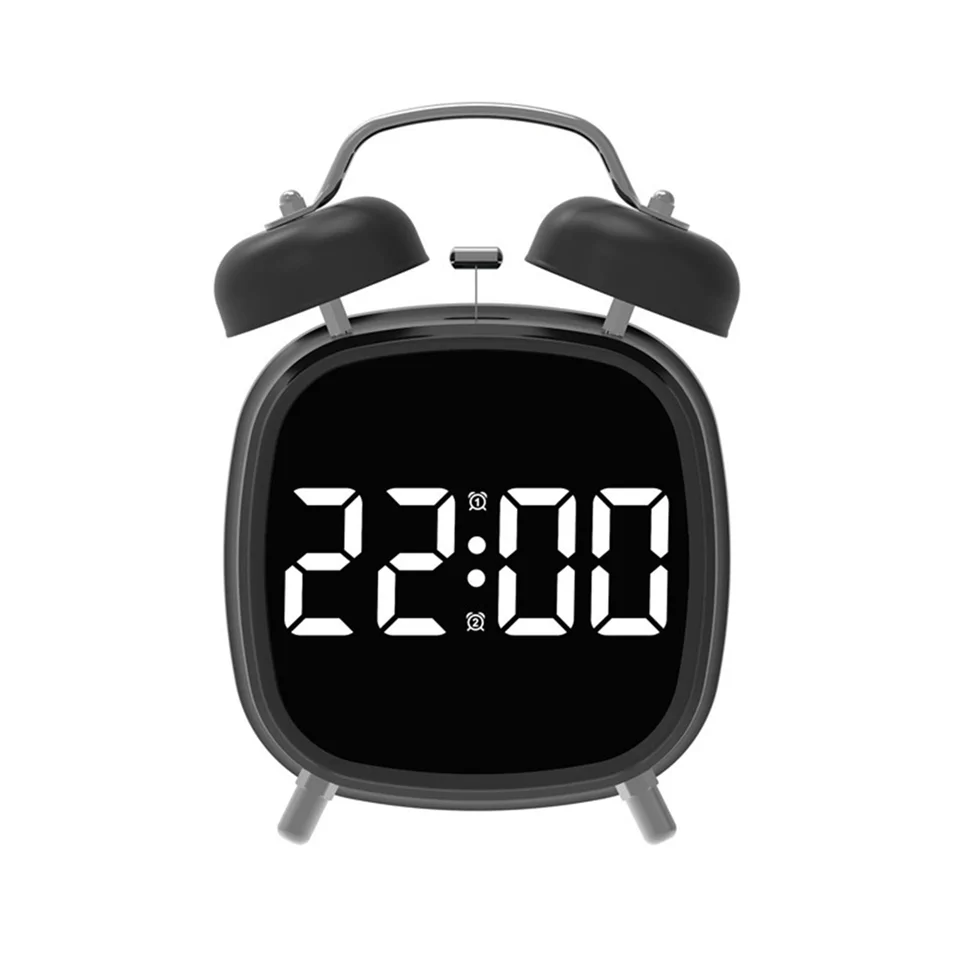 GH8035 LED kijelzős vekker ikercsengős ébresztőóra