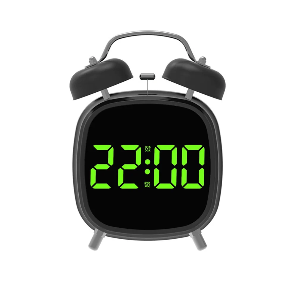 GH8035 LED kijelzős vekker ikercsengős ébresztőóra
