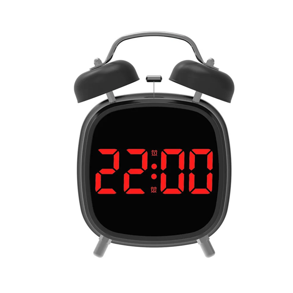 GH8035 LED kijelzős vekker ikercsengős ébresztőóra