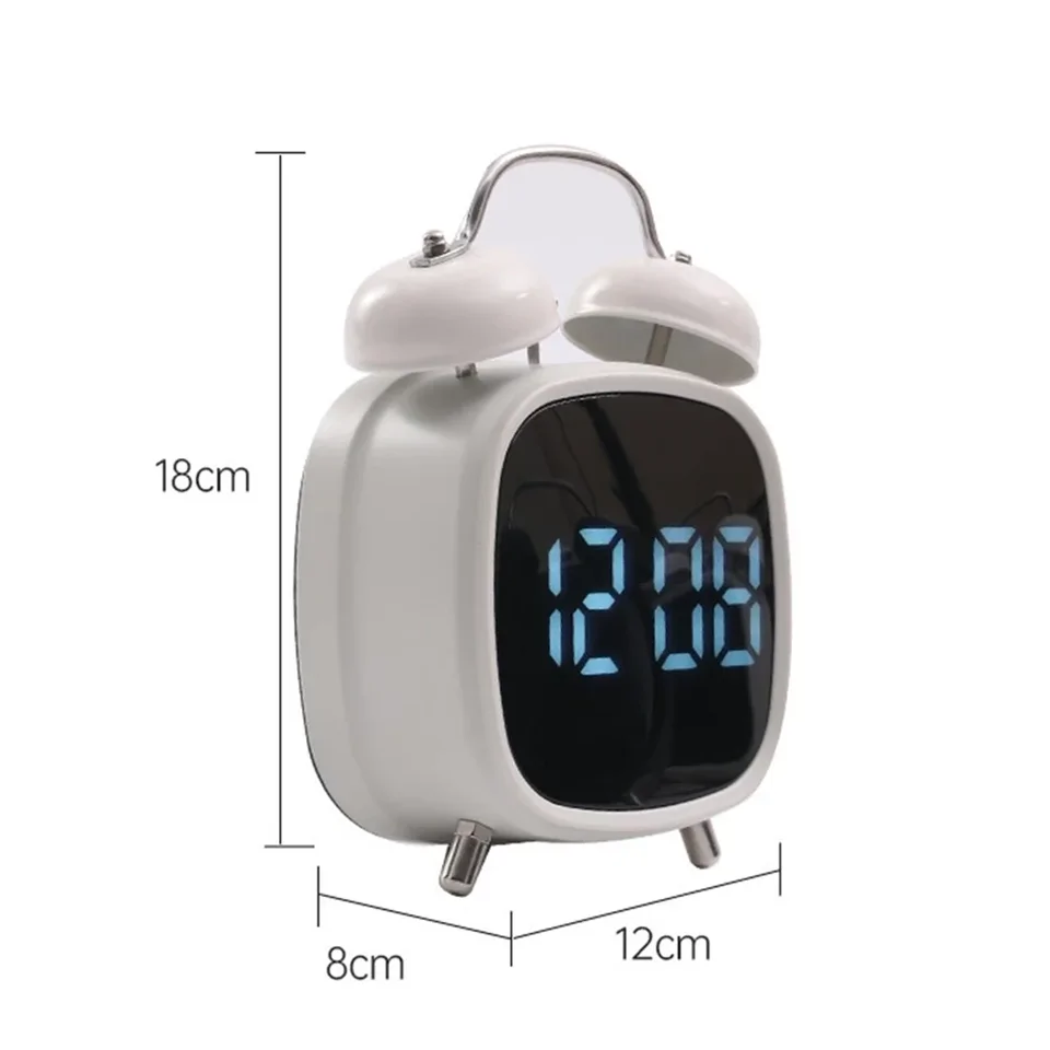 GH8035 LED kijelzős vekker ikercsengős ébresztőóra