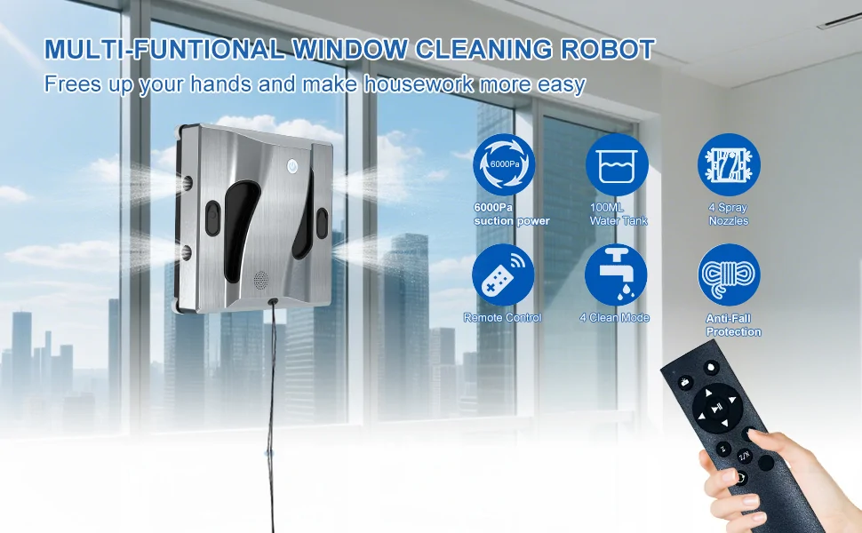 Chovgry ablaktisztító robot 6000Pa szívóerővel