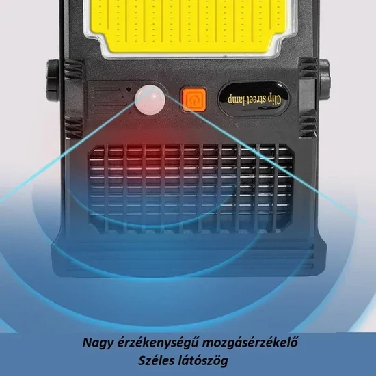 Csíptethető napelemes kültéri fali lámpa, mozgásérzékelővel és szúnyogírtóval