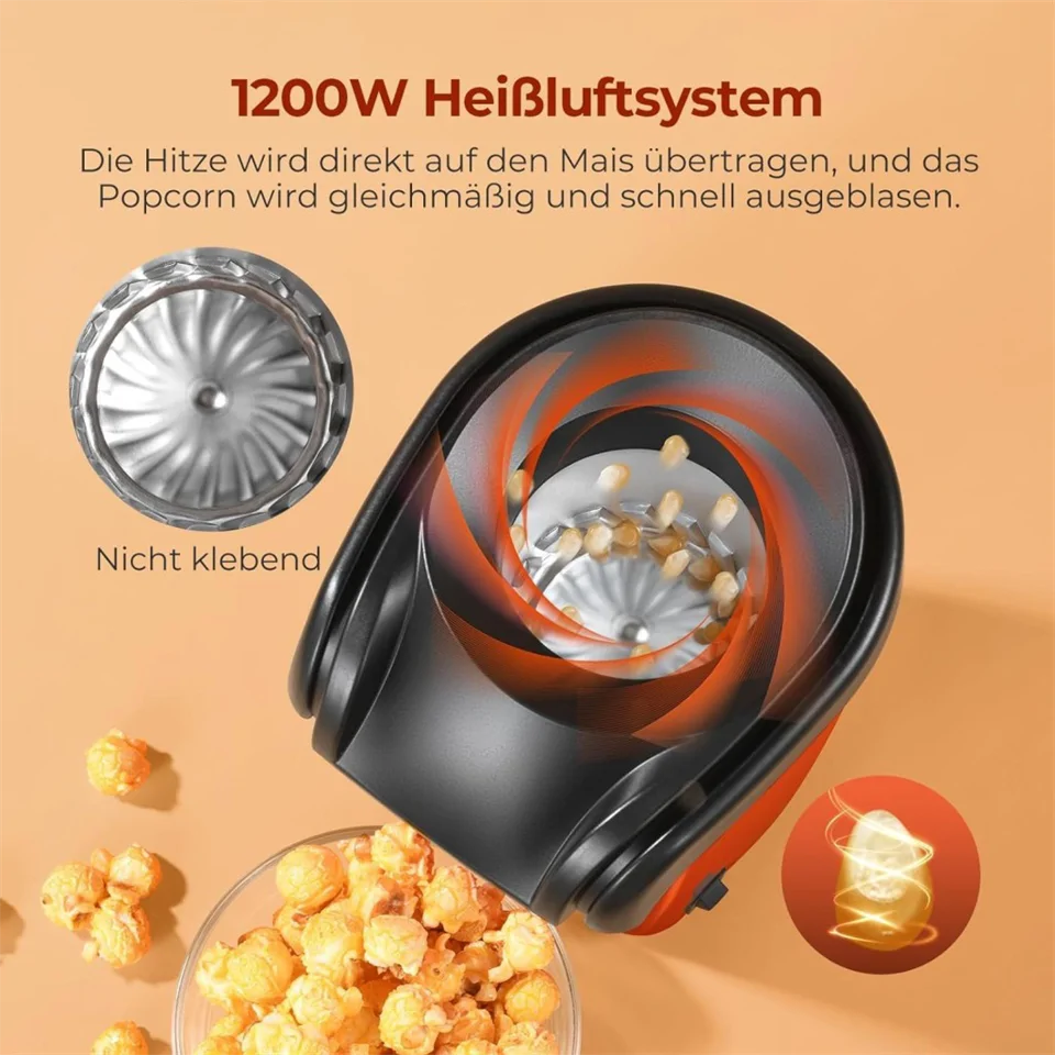 Forrólevegős popcorn készítő gép